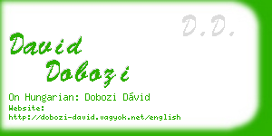 david dobozi business card